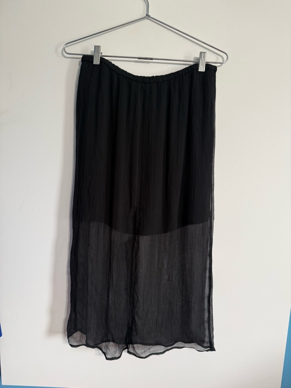 J. Crew Black Sheer Midi Skirt - Picture 4 of 12